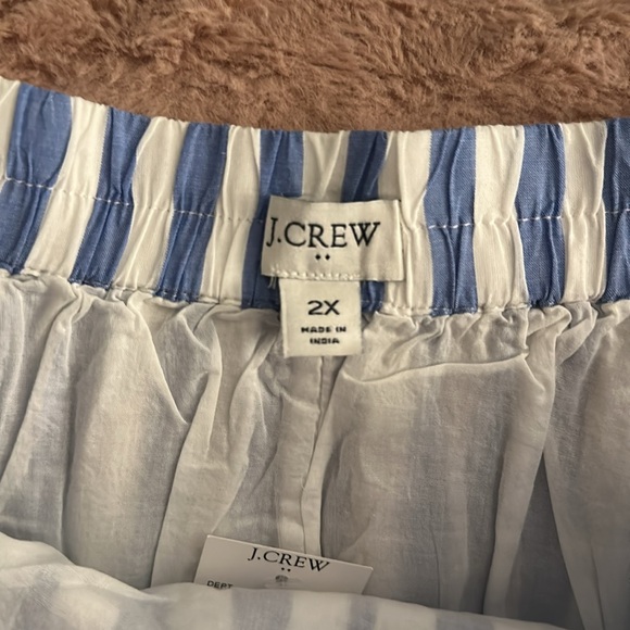 J. Crew Striped Blue and White Women's Skirt 2x NWT - Picture 8 of 9